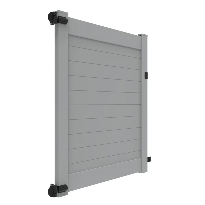 Barrette Outdoor Living Horizontal Fence Gray Vinyl Privacy Gate