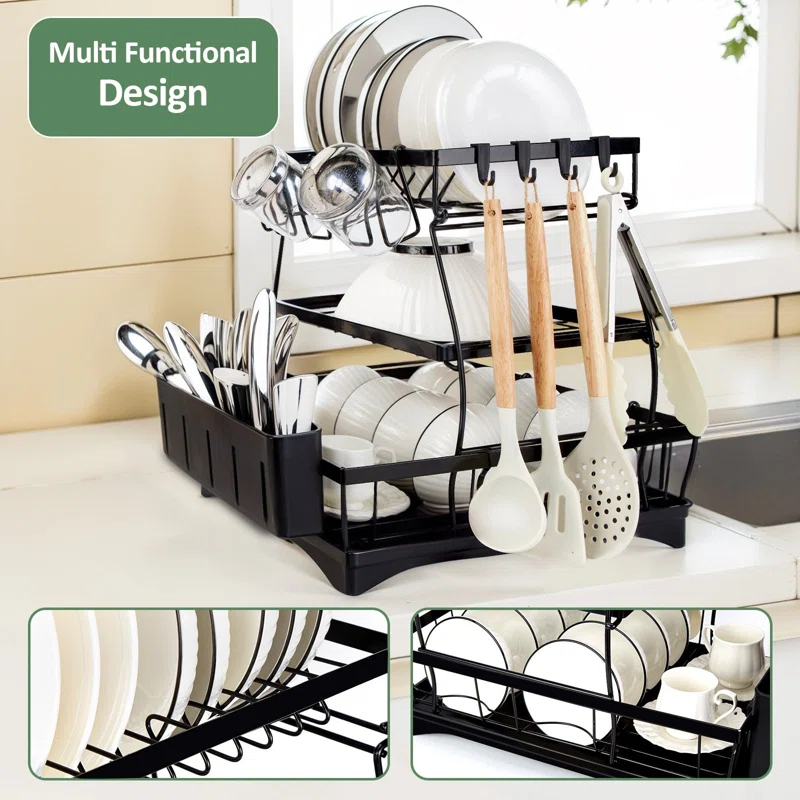 3 Tier Dish Drying Rack for Kitchen Counter