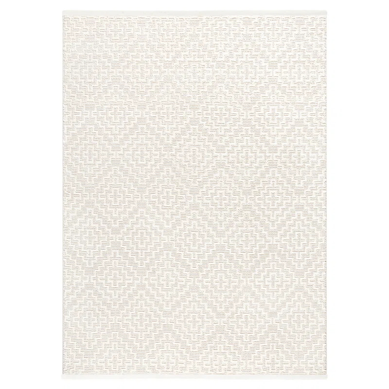 Town & Country Living TOWN & COUNTRY LUXE Tretta Modern Geo Area Rug with Plush High-Low Texture, Ivory