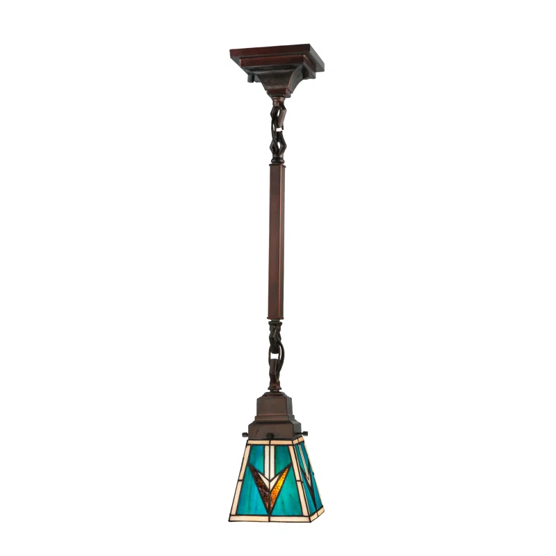 Meyda Lighting Meyda Tiffany & Stained Glass 1 - Light Mahogany Bronze Single Pendant