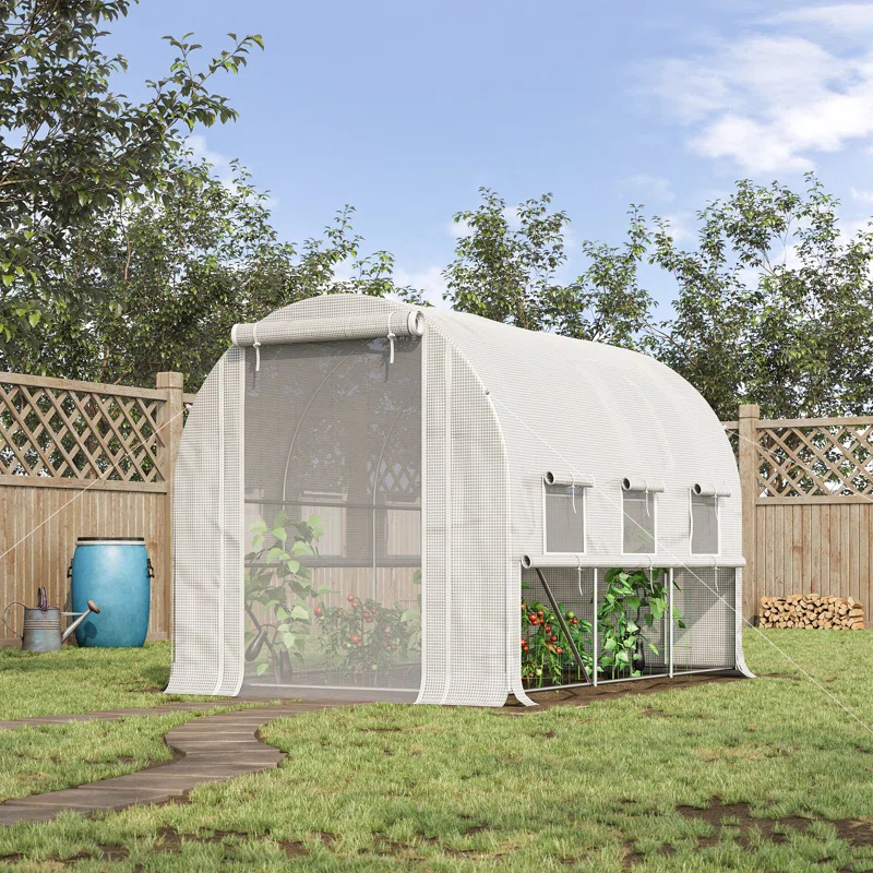 Outsunny 116' W x 78' D Hobby Greenhouse