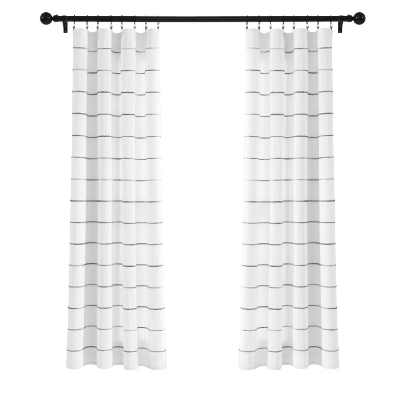 Lush Decor Reyna Semi Sheer Curtain Pair (Set of 2)