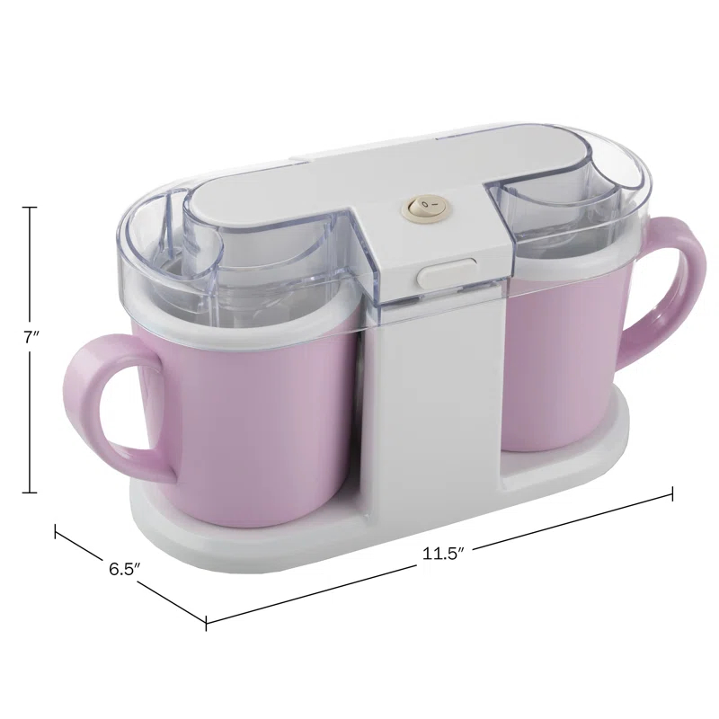 Ice Cream Maker - 2QT Ice Cream Machine Makes Sorbet, Gelato, Ice Cream, and Frozen Yogurt - Kitchen Appliances and Gadgets