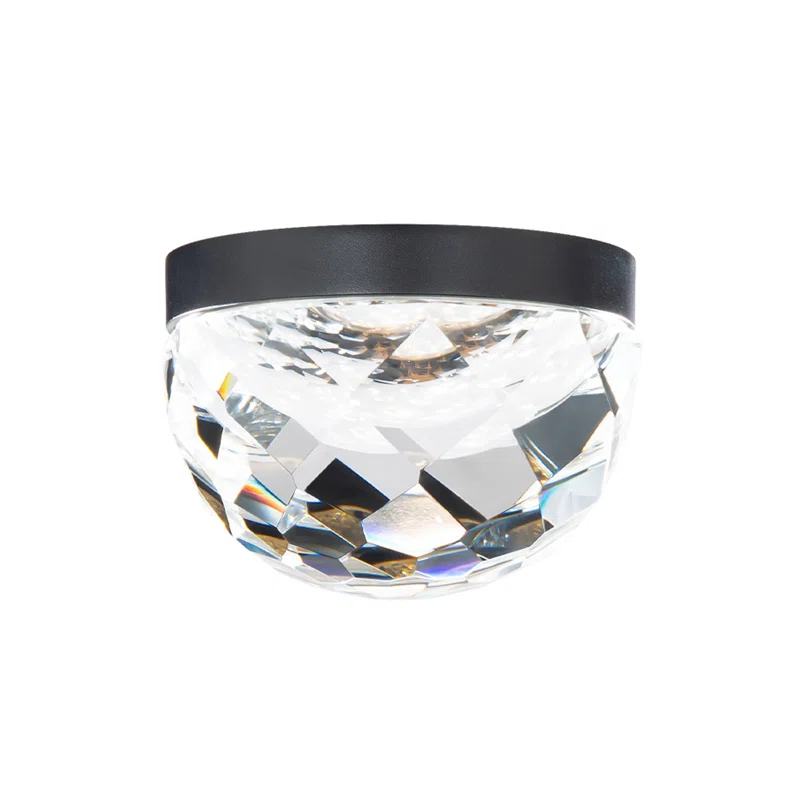 Modern Forms Cascade 6'' Crystal Bowl Dimmable LED Flush Mount