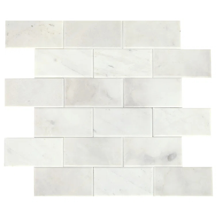 Daltile Simply Stick Mosaix 4'' W x 2'' L Natural Stone Peel and Stick Mosaic Tile