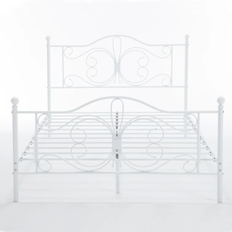 Lark Manor™ Eylin Metal Platform Bed with Butterfly Design Headboard and Footboard, Underbed Storage & Reviews | Wayfair