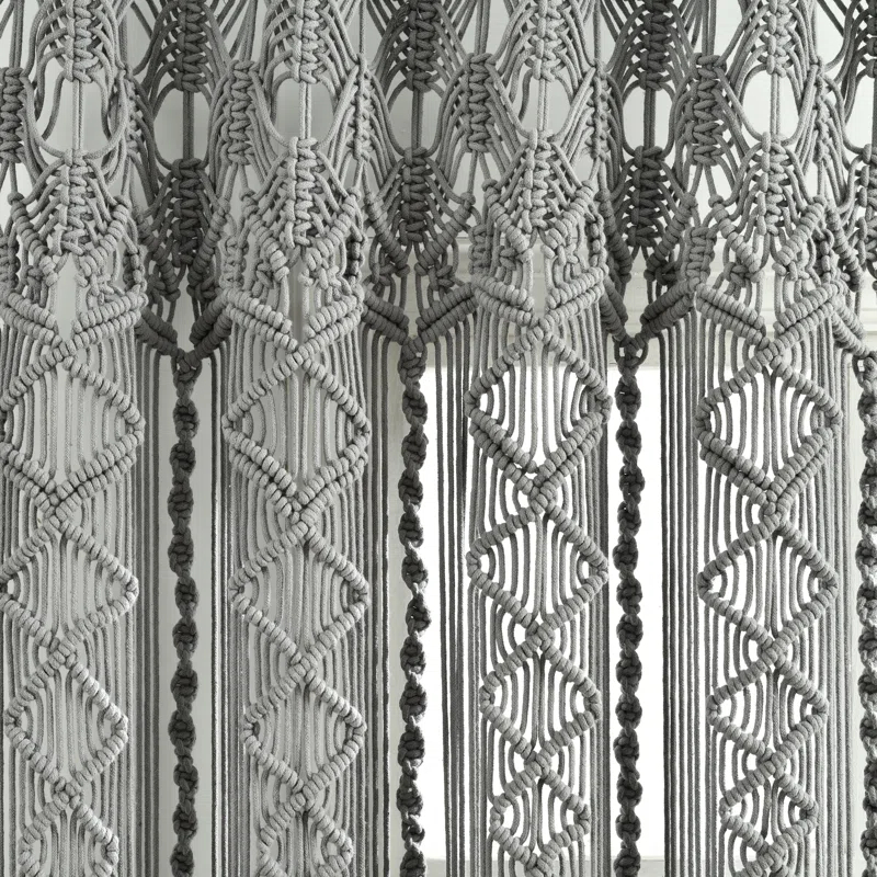 Reyna Cotton Semi Sheer Curtain Panel