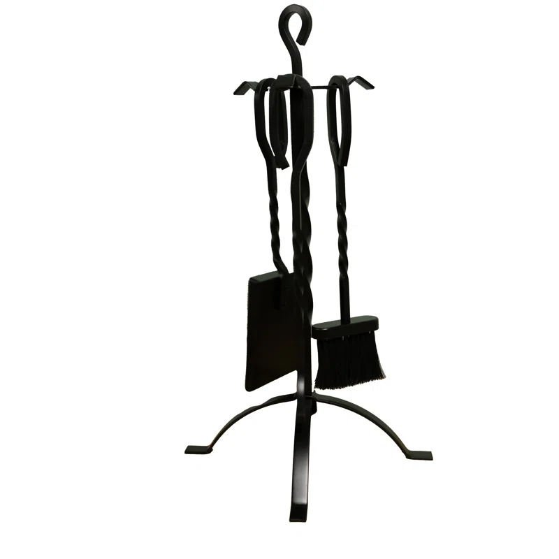 Comfort Glow Comfort Glow 4-Piece Cast Iron Fireplace Tool Set with Stand, 16" Tools - CGFT16