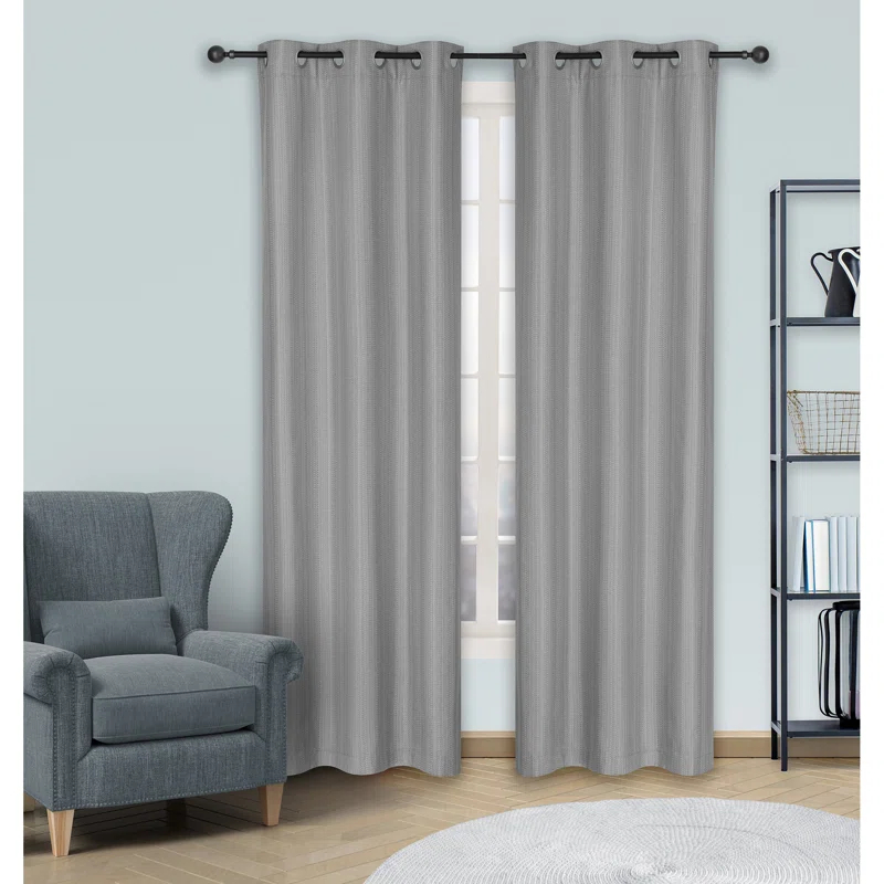 Safdie & Co. Inc. Polyester Room Darkening Curtain Pair (Set of 2)