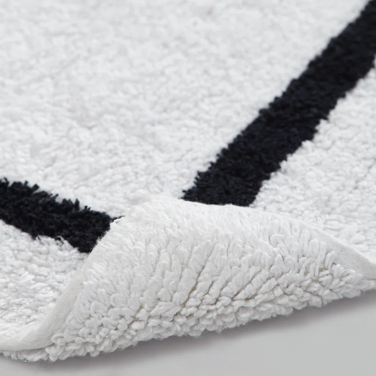 Modern Threads Modern Threads 2-Pack Reversible Contrast Stripe Bath Mat Set