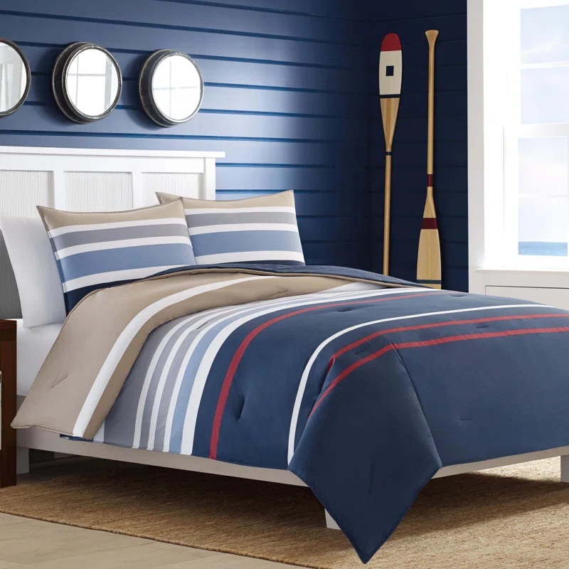 Nautica Nautica Bradford Cotton Navy Duvet Cover Set