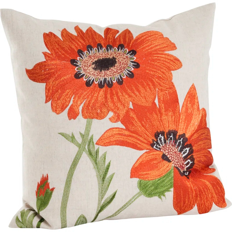 Embroidered Throw Pillow