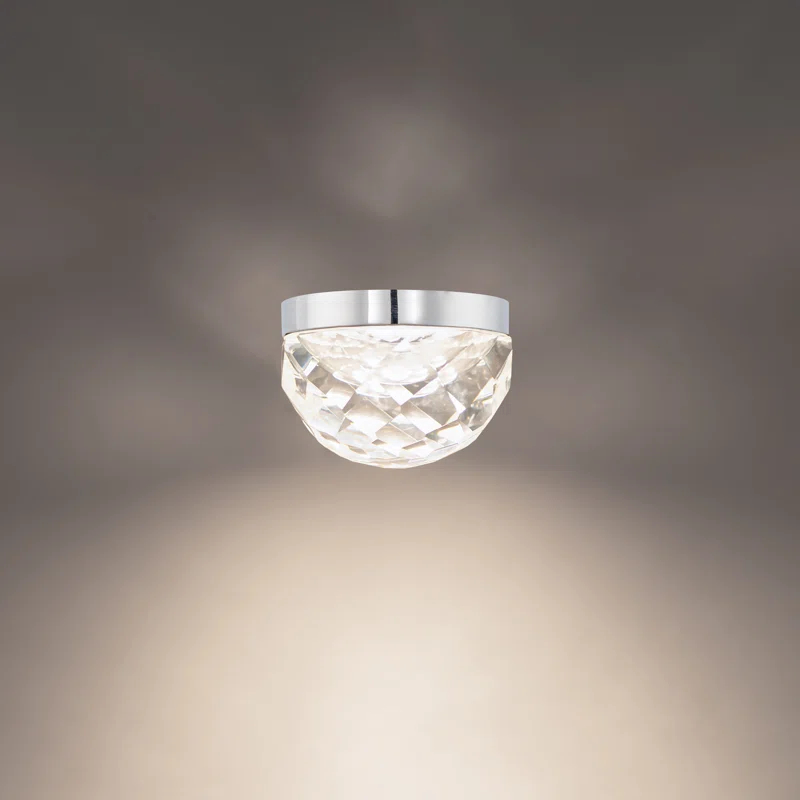 Modern Forms Cascade 6'' Crystal Bowl Dimmable LED Flush Mount