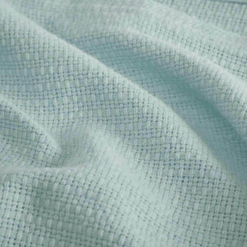 Madison Park Freshspun Basketweave Cotton Blanket