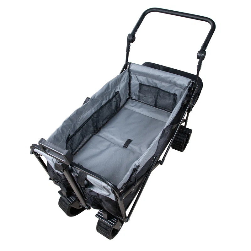WonderFold Outdoor S3 Push & Pull Folding Utility Wagon With Brakes