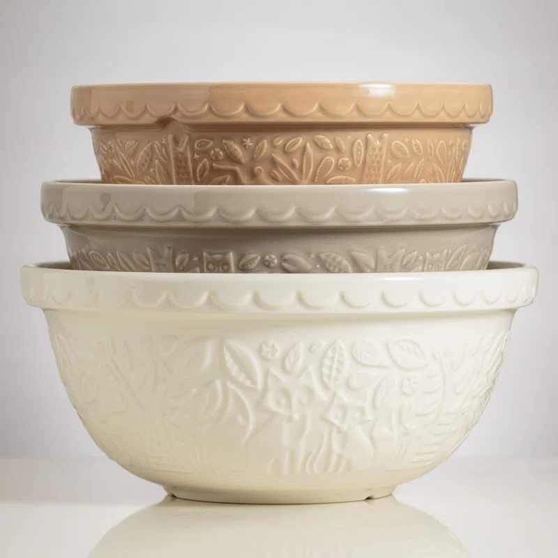Mason Cash In The Forest Earthenware 3 Piece Mixing Bowl Set
