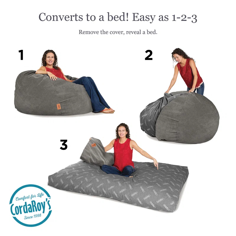 CordaRoy's Corduroy Convertible Bean Bag Chair