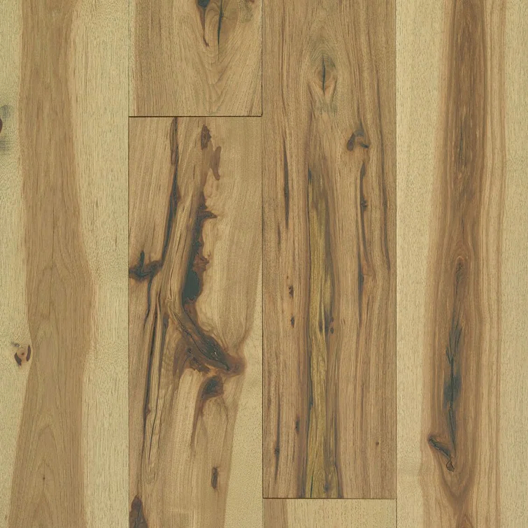 Shaw Chevalry Hickory 7-in W x 11.3 mm T x Varying Lengths Wire Brushed Engineered Hardwood Flooring