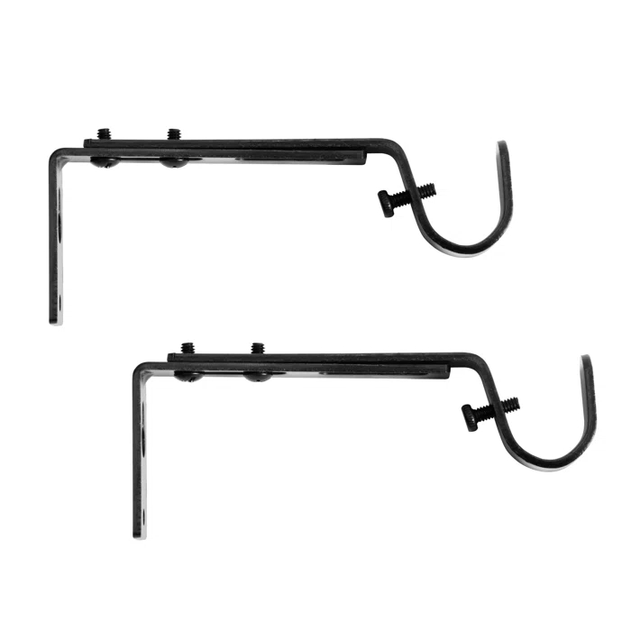 Kenney 3/4" Adjustable Brackets Curtain Rod Brackets & Reviews | Wayfair