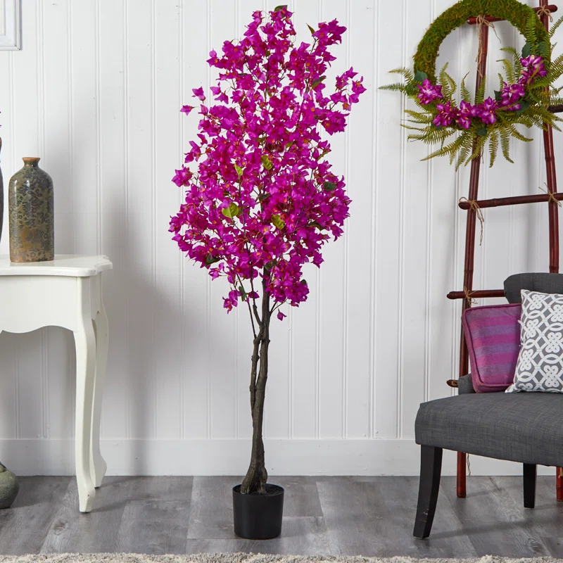Primrue Faux Flowering Tree in Planter