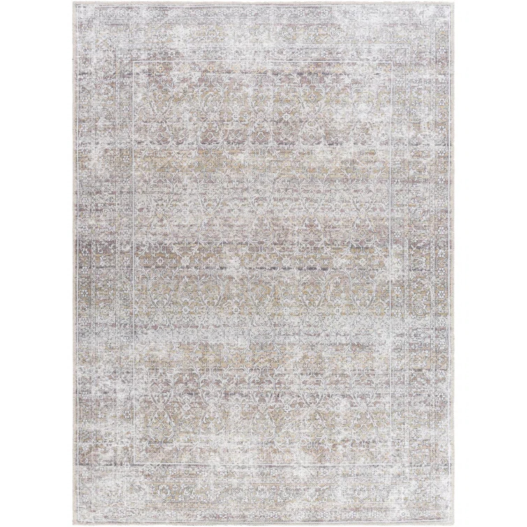 Our PNW Home x Livabliss Our PNW Home x Livabliss Machine Washable Oriental Boho Dark Brown Cream Area Rug