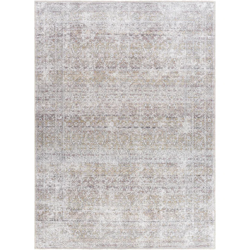 Our PNW Home x Livabliss Our PNW Home x Livabliss Machine Washable Oriental Boho Dark Brown Cream Area Rug