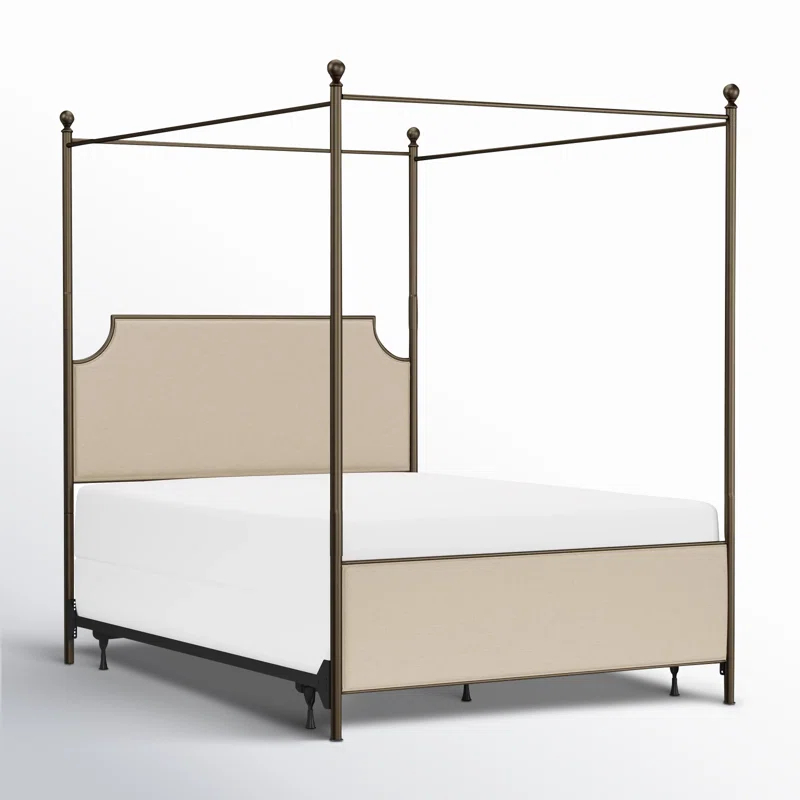 Nordland Upholstered Metal Canopy Bed