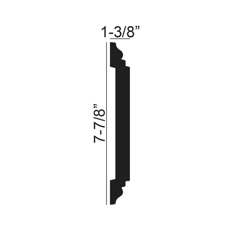Architectural Products by Outwater L.L.C. 1-3/8 in x 7-7/8 in x 6 in Polyurethane Long Acanthus Leaf Frieze Moulding Sample