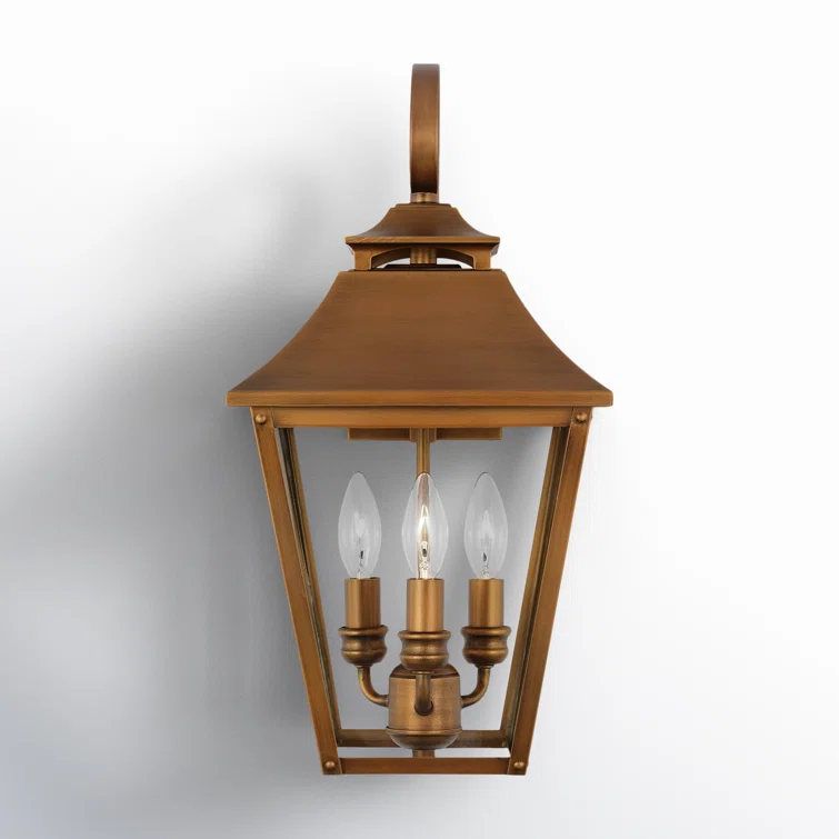 3 Light Empire Outdoor Stainless Steel Wall Light