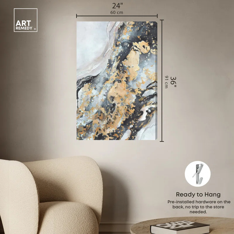 Art Remedy Creative Gold Boho Neutral Abstract Wall Art by Art Remedy