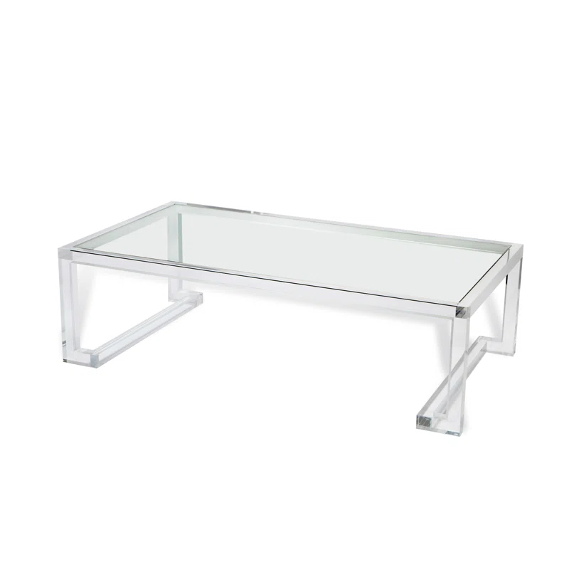 Interlude Ava Glass Top Coffee Table