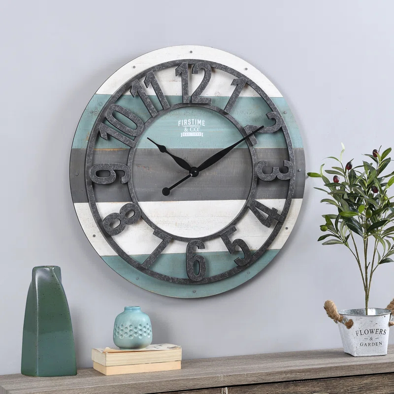 Union Rustic Dana Point Wood Wall Clock