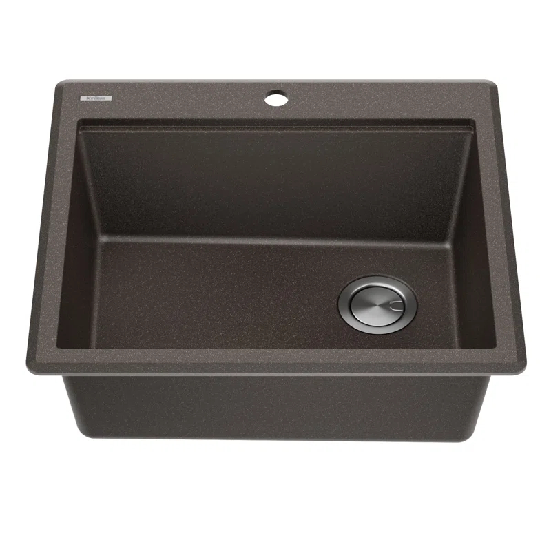 Kraus KGTW12-25MBR KRAUS Bellucci Granite Composite Workstation Drop-In Top Mount Single Bowl Kitchen Sink with Accessories