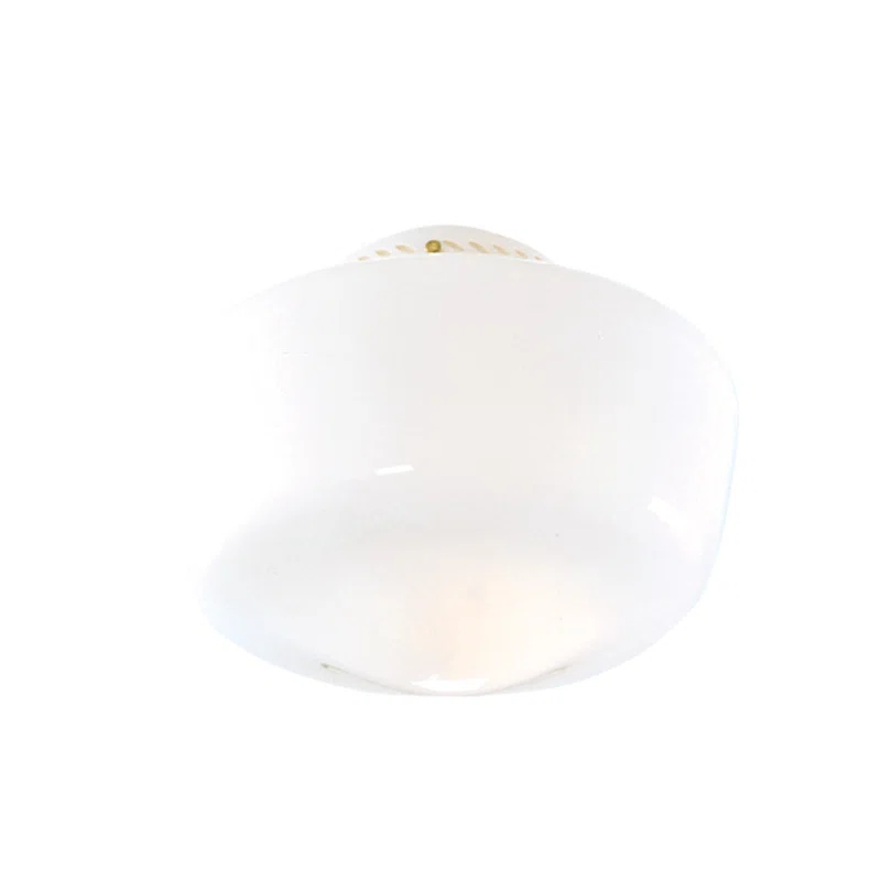 Hunter Fan Original Schoolhouse 7" H x 19" W Glass Bowl Ceiling Fan Bowl Shade ( Screw On ) in White