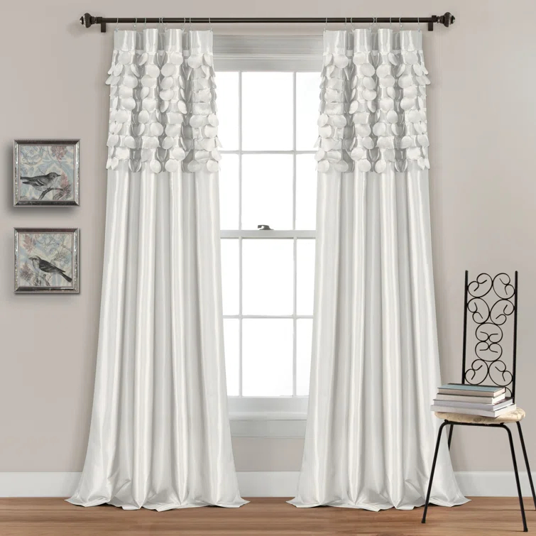 Lush Decor Avery Polyester Semi Sheer Curtain Pair (Set of 2)