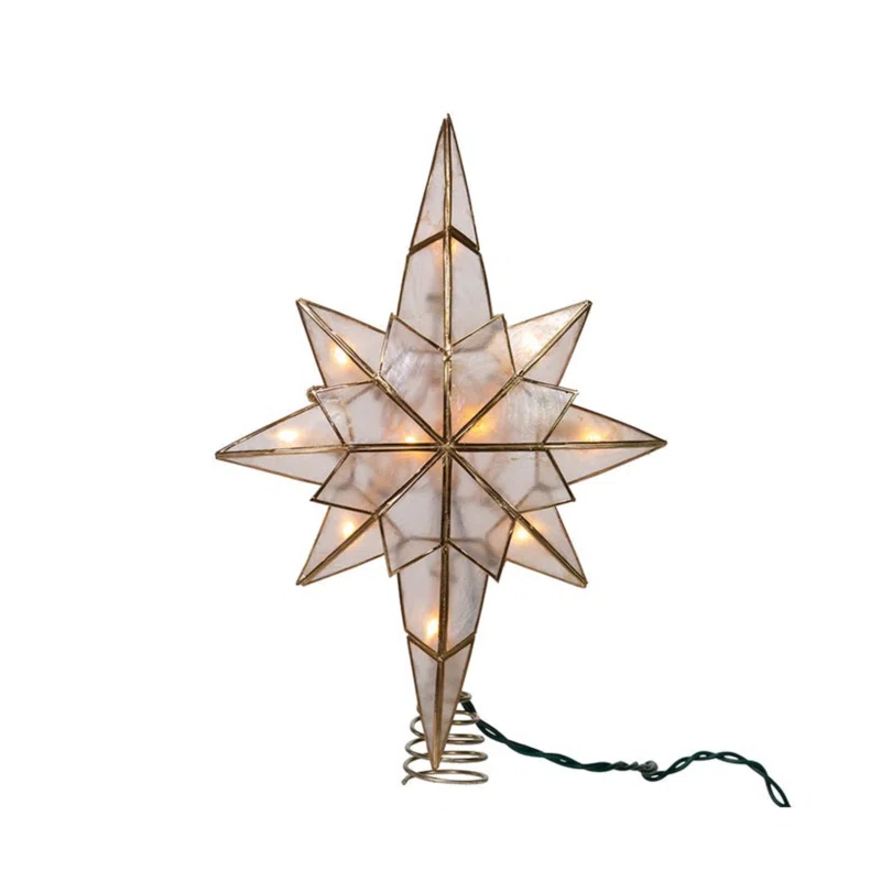 Kurt Adler Metal Astrology & Stars Tree Topper - Lighted