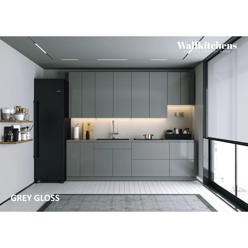 WALLKITCHENS FK-CONT 114'' W x 101'' H Medium Density Fiberboard (MDF) Kitchen Cabinet Set Ready-to-Assemble