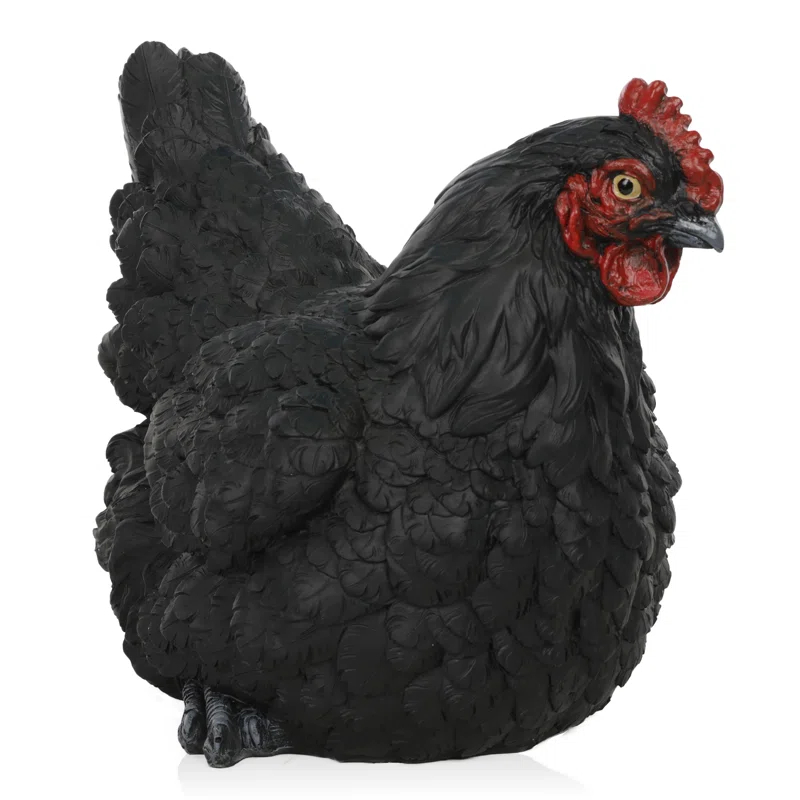 Alpine 8"H Indoor/Outdoor Resting Hen Garden Statue