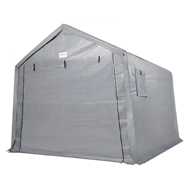VEVOR Heavy Duty 7 ft. W x 12 ft. D Polyethylene Portable Storage Shed