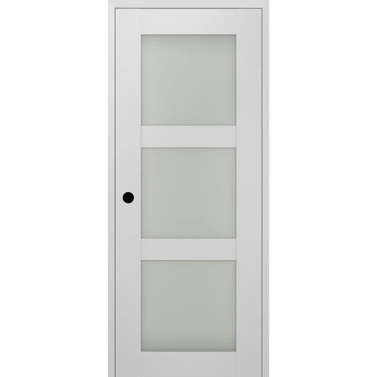 Belldinni Smart Pro 3 lite DIY-Friendly Manufactured Wood and Glass Single Swing Interior Door