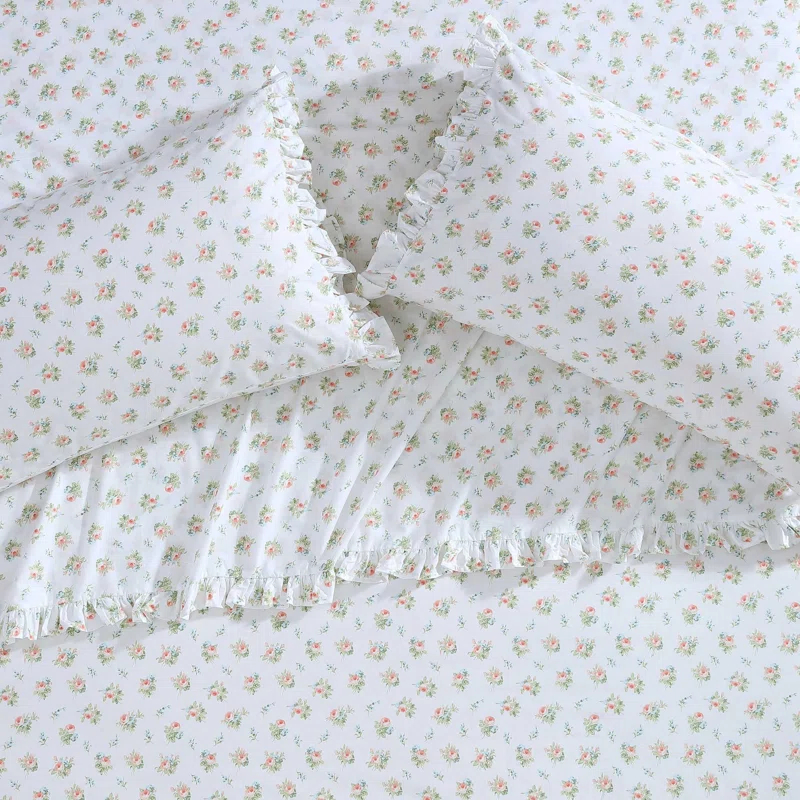 Laura Ashley Laura Ashley Floral Ruffled Hem Cotton Sheet Sets