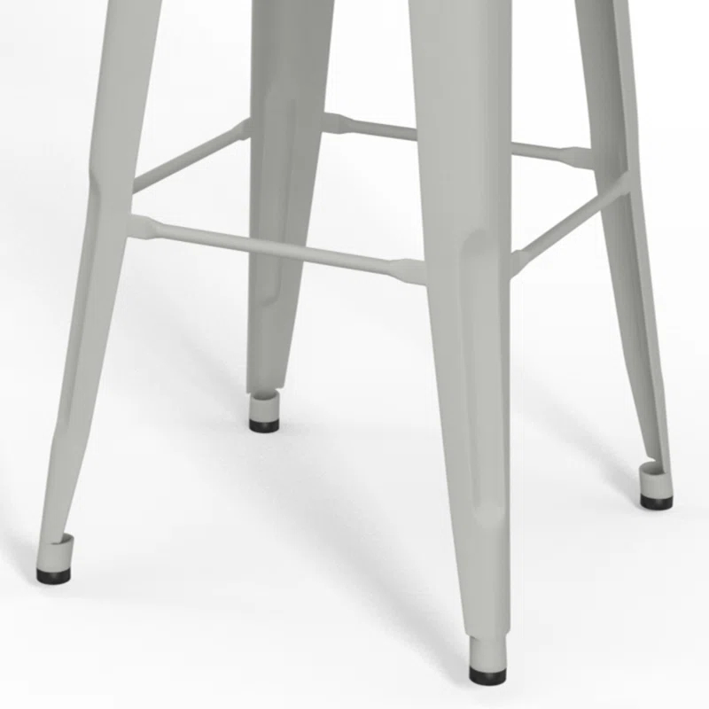 Simpli Home Fletcher Metal Contemporary Stools with Brace Support (Set of 2)