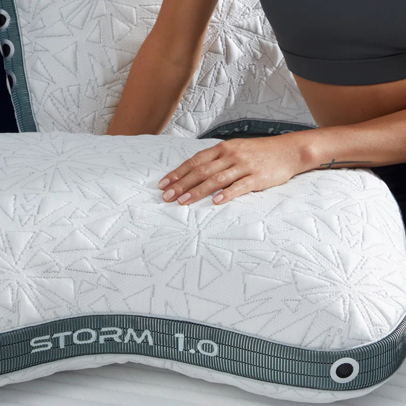 Bedgear Bedgear Storm Cuddle Curve Performance Cooling Pillow for Side Sleepers- Medium Firmness