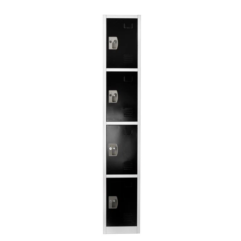 AdirOffice 12'' Wide Steel 4-Tier School and Gym Locker