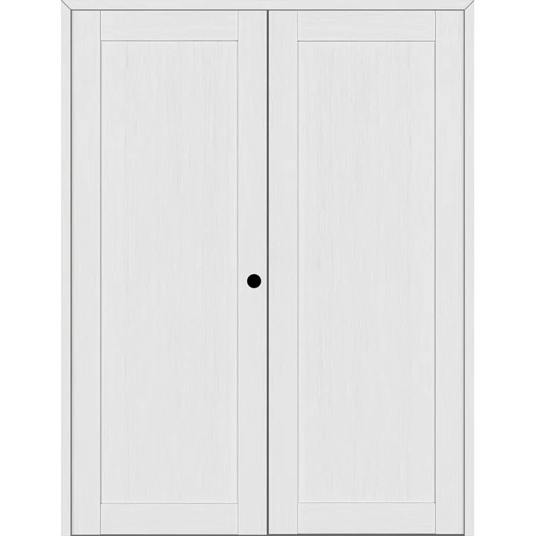 Belldinni 1 Panel Shaker Manufactured Wood Paneled Double Swing Interior Door