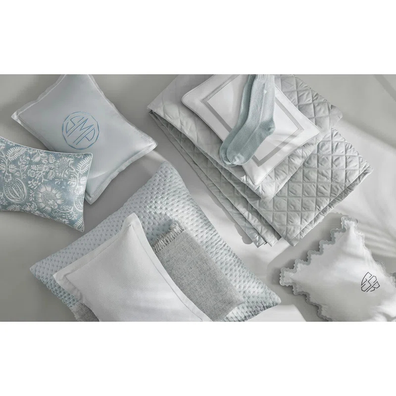 Aziza Silver Cotton Embellished Standard/Queen Sham