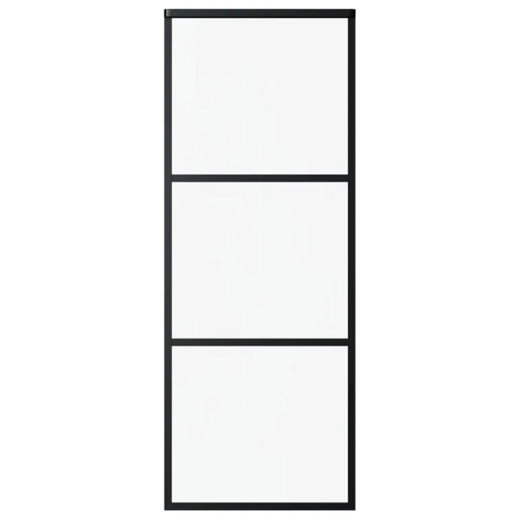 VidaXL 80.7'' Glass without Installation Hardware Kit Barn Door