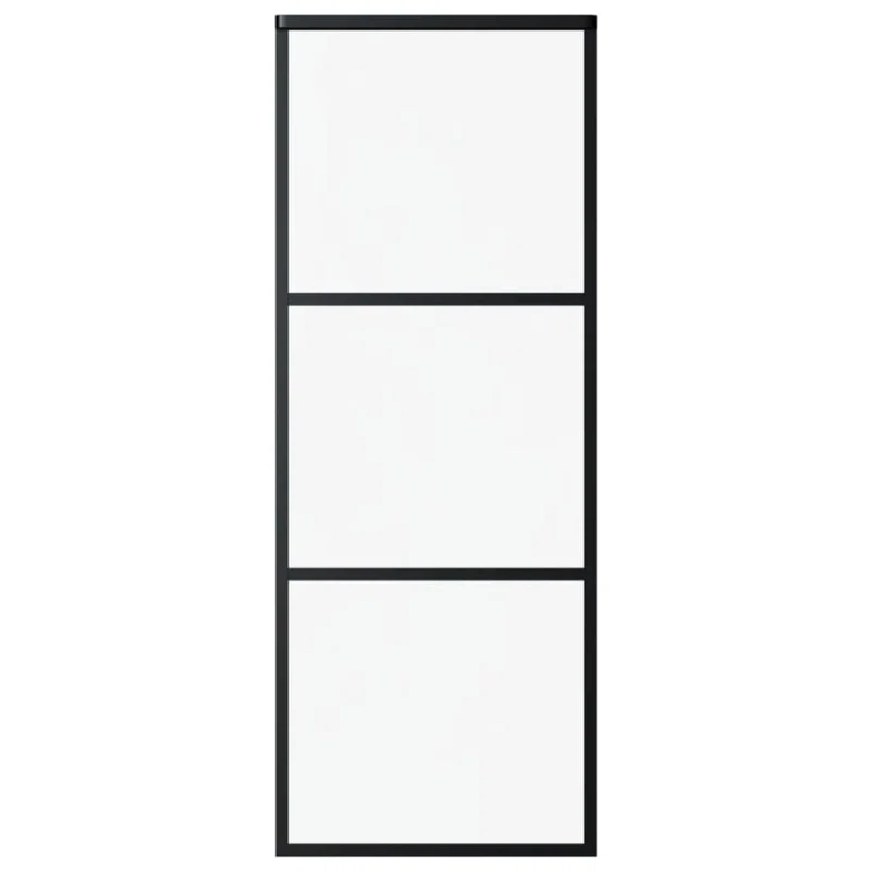 VidaXL 80.7'' Glass without Installation Hardware Kit Barn Door