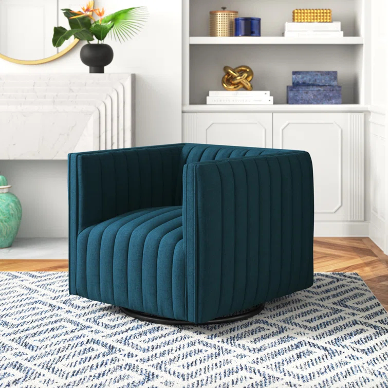 Modway Conjure Channel Tufted Performance Velvet Swivel Armchair