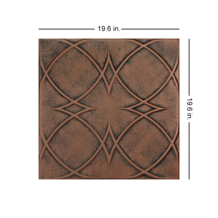 A La Maison Ceilings Circles and Stars 1.6 ft. x 1.6 ft. Polystyrene Glue-up Ceiling Tile (Set of 48)